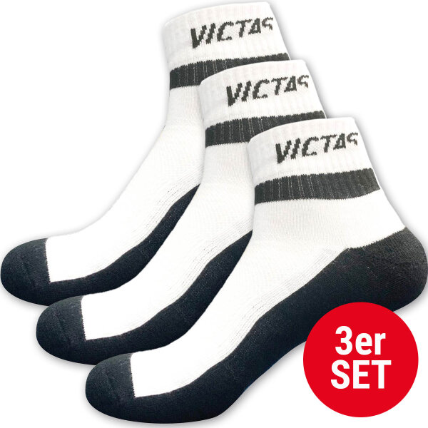 VICTAS Socke V-Socks 516 3er Set weiß/schwarz 44-47