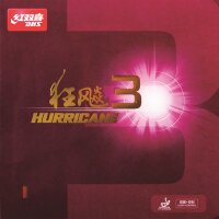 DHS Belag Hurricane 3 MID 39° schwarz 2,1 mm
