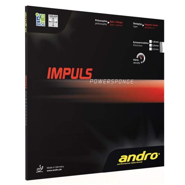 andro Belag Impuls Powersponge schwarz 2,1 mm