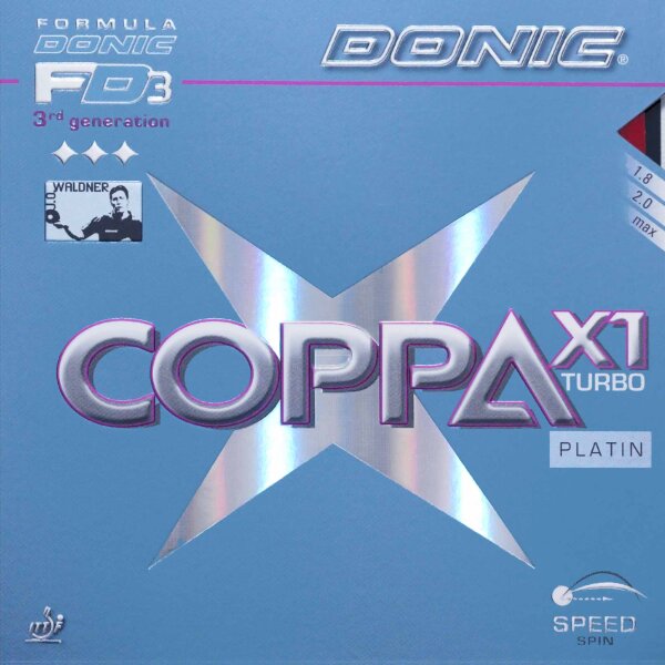 DONIC Belag Coppa X1 Turbo Platin