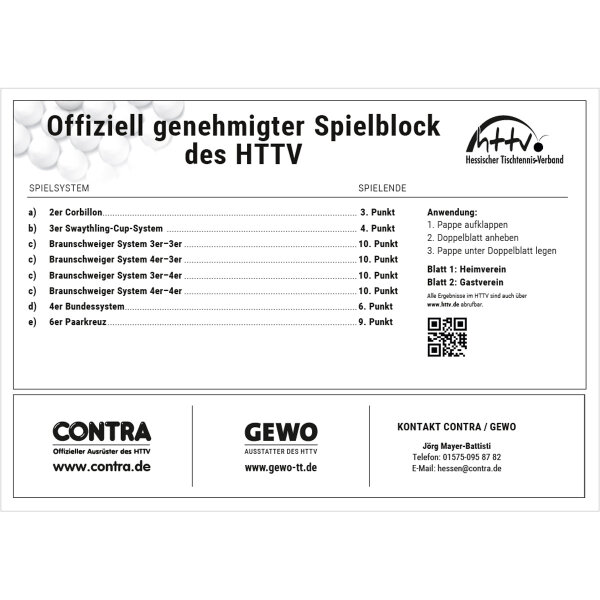 Spielblock Universal, alle Systeme