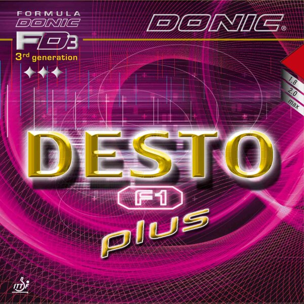 DONIC Belag Desto F1 plus rot 2,0 mm