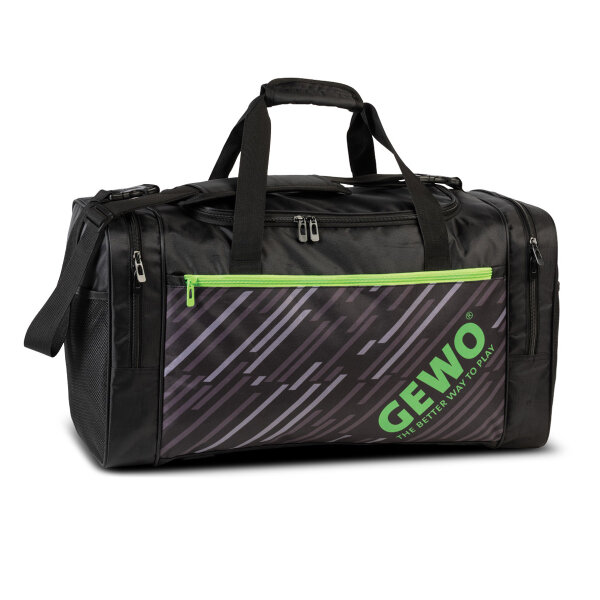 Gewo Sporttasche Stripes L schwarz/lime