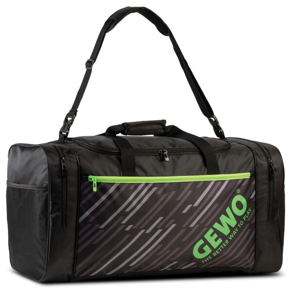 Gewo Sporttasche Stripes XL schwarz/lime