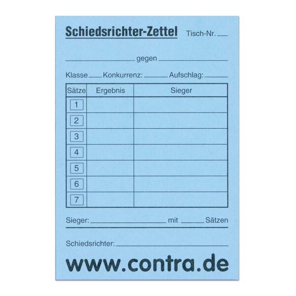 Schiedsrichterzettel-Block