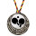 Medaille Rose mit Emblem und Kordel 40mm