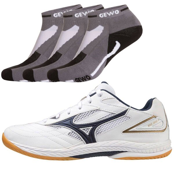 Mizuno Set Schuh Wave Drive 9 + 3 x Gewo Kurzsocke Short Flex III