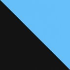 schwarz/hellblau